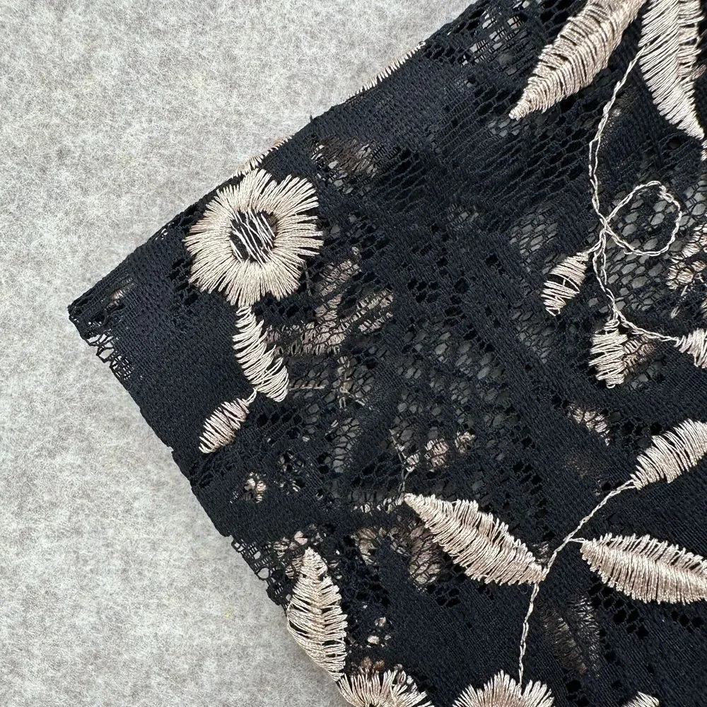 Catherines Cardigan Womens 2XWP Black Ivory Lace Embroidered Boho Cover Up‎ - Picture 7 of 9